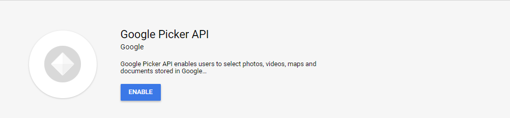 Habilitar la API de Google Picker